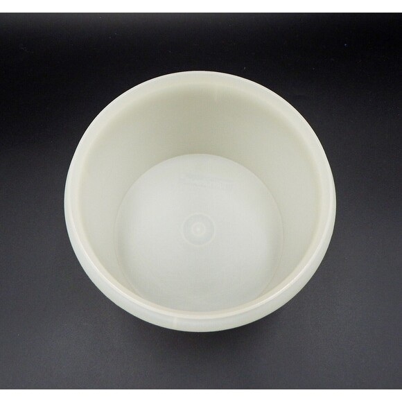 Tupperware Storage Canister Container 263-20 Round Sheer Base 238-17 Almond Lid - Picture 4 of 6